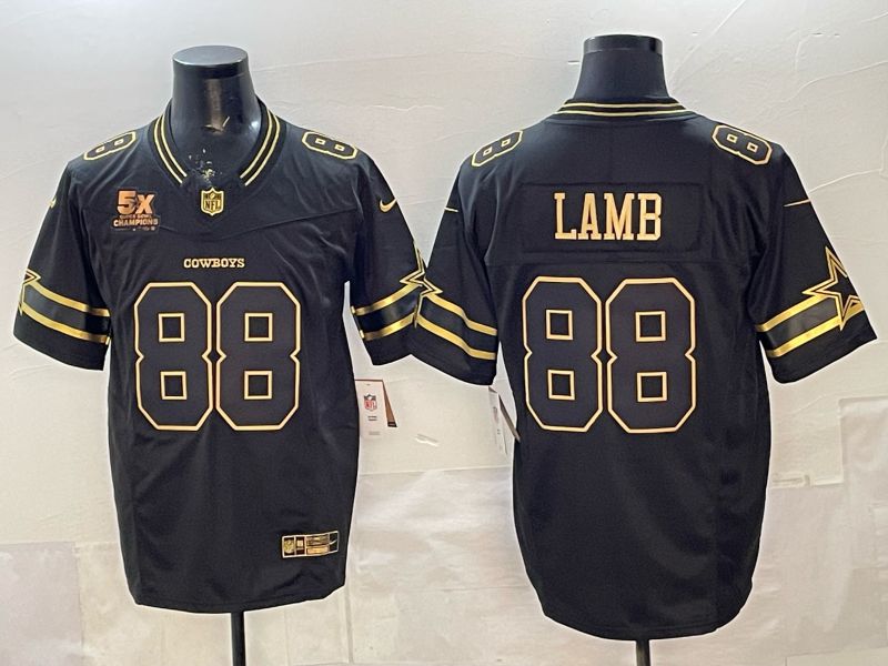 Men 2026 Dallas Cowboys #88 Lamb Black gold 6th generation Nike Limited NFL Jersey style 02